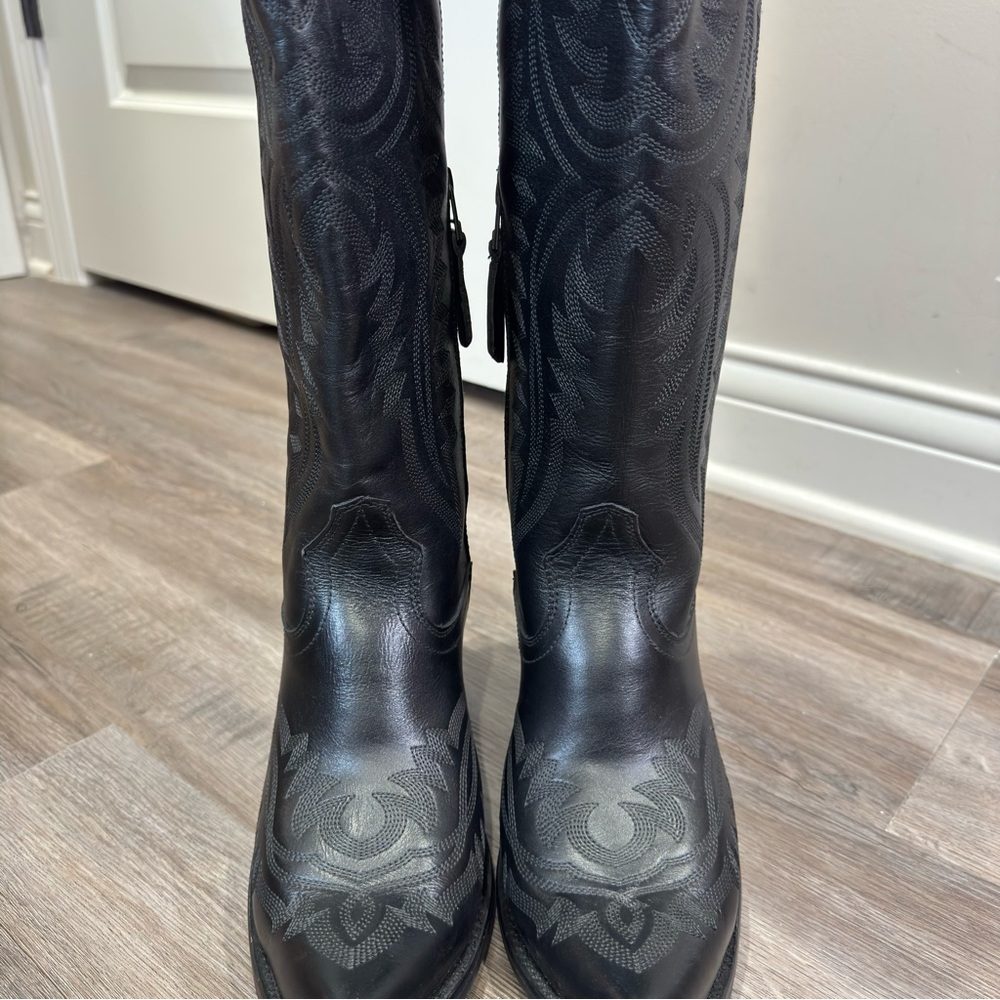 Ariat Casanova X Toe Western Cowboy Boots in Obsidian Black - Picture 6 of 13
